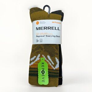 Merrell Repreve Everyday Socks Crew Length 3-Pairs M/L fits Men's Shoe Size 9-12